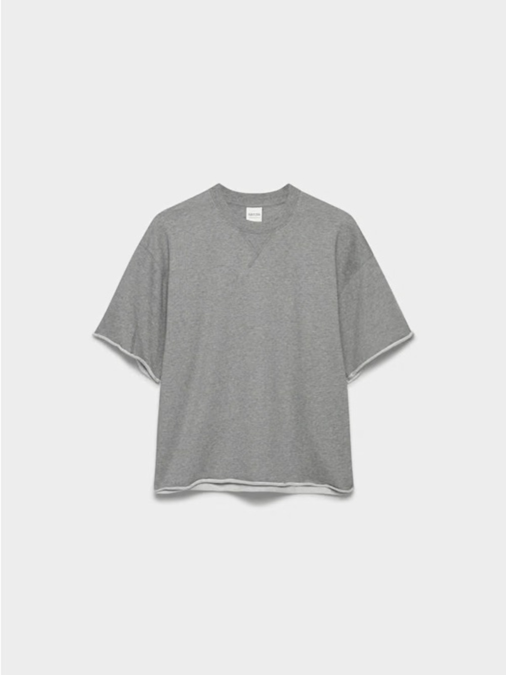 Aritzia Terry Sweatfleece Boyfriend Raw-Hem T-Shirt - Heather Dark Grey, Size S